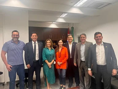 Reunião da nova bancada do União Brasil no Senado
