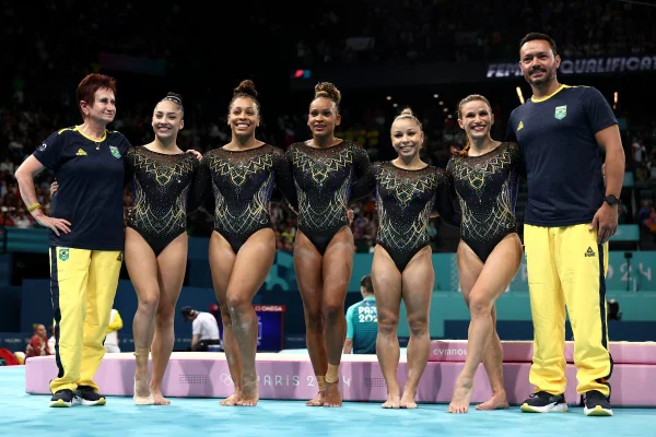 Equipe feminina de ginastica do Brasil nas Olimpíadas 2024