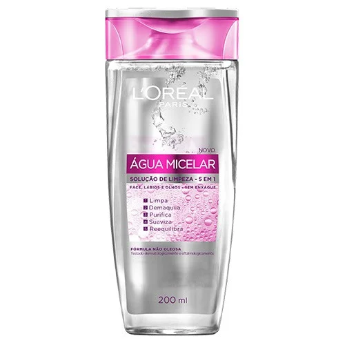 ÁGUA MICELAR DE LIMPEZA 5 EM 1, L'ORÉAL (na Sephora) - R$ 30,00 ÁGUA MICELAR DE LIMPEZA 5 EM 1, L'ORÉAL (na Sephora) - R$ 30,00