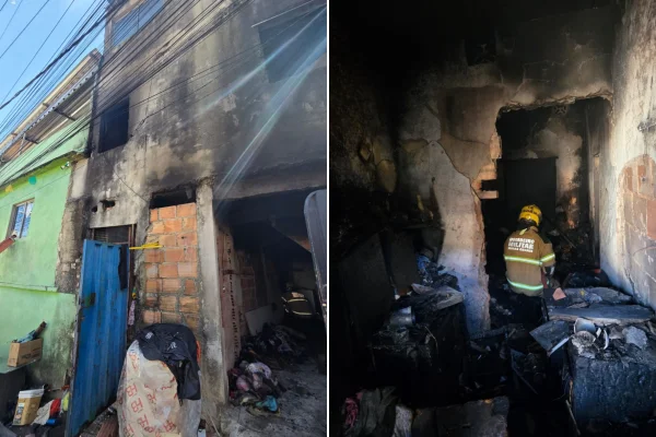 incêndio barracão Aglomerado da Serra