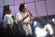  Michelle se declarou ao ex-presidente durante o culto: “Marido, te amo”, depois de um longo discurso sobre Deus