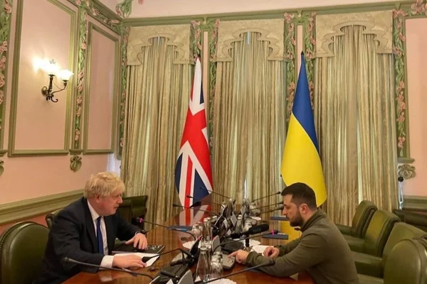 Boris Johnson-Volodymyr Zelenskyy meeting in Kyiv