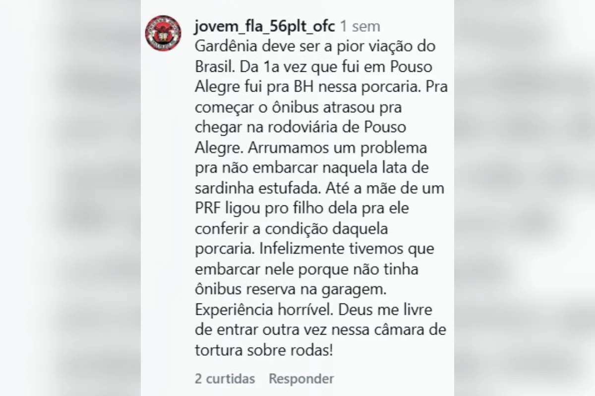 Passageiros compartilharam relatos de problemas em viagens com a empresa nos comentários da publicação de Marina Lisboa Passageiros compartilharam relatos de problemas em viagens com a empresa nos comentários da publicação de Marina Lisboa