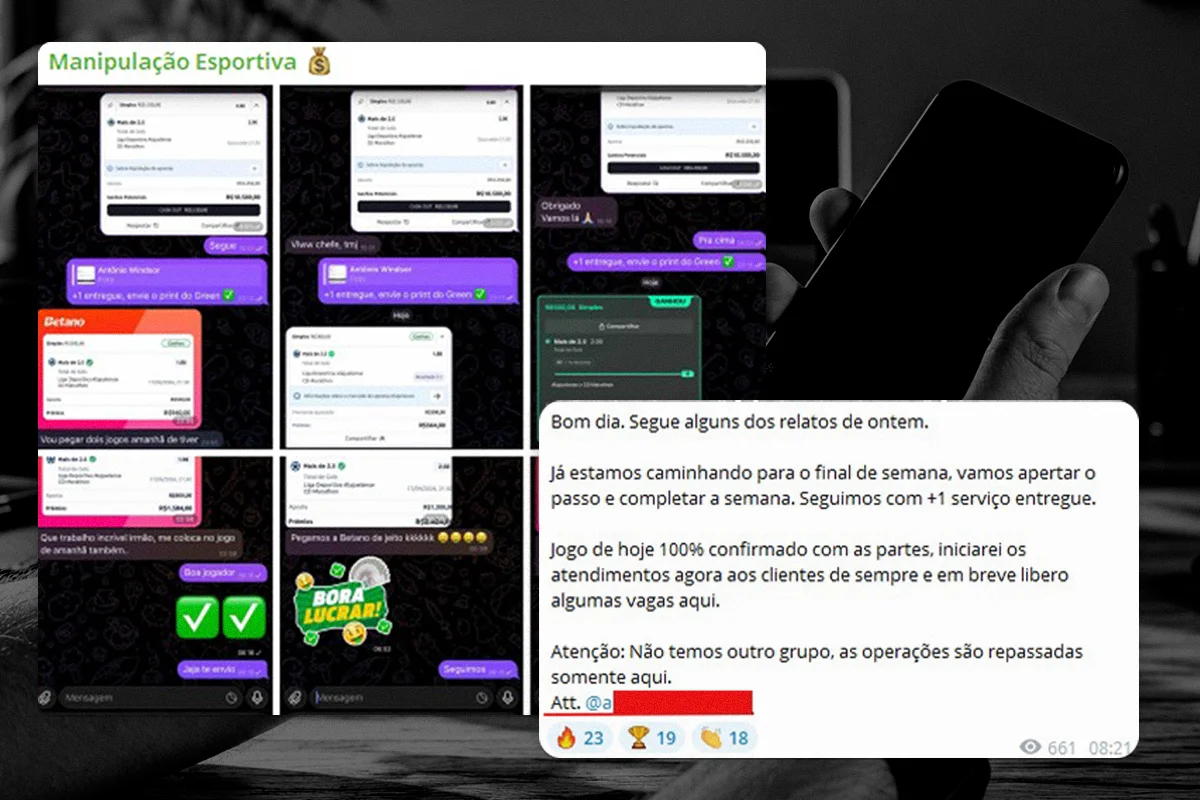 Grupo no Telegram entra na mira do MJ por manipulação de bets esportivas - imagem 3 Grupo no Telegram entra na mira do MJ por manipulação de bets esportivas - imagem 3