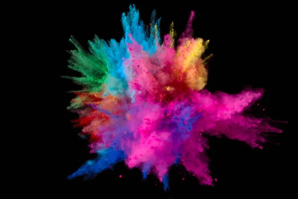 foto colorida de explosão de cores