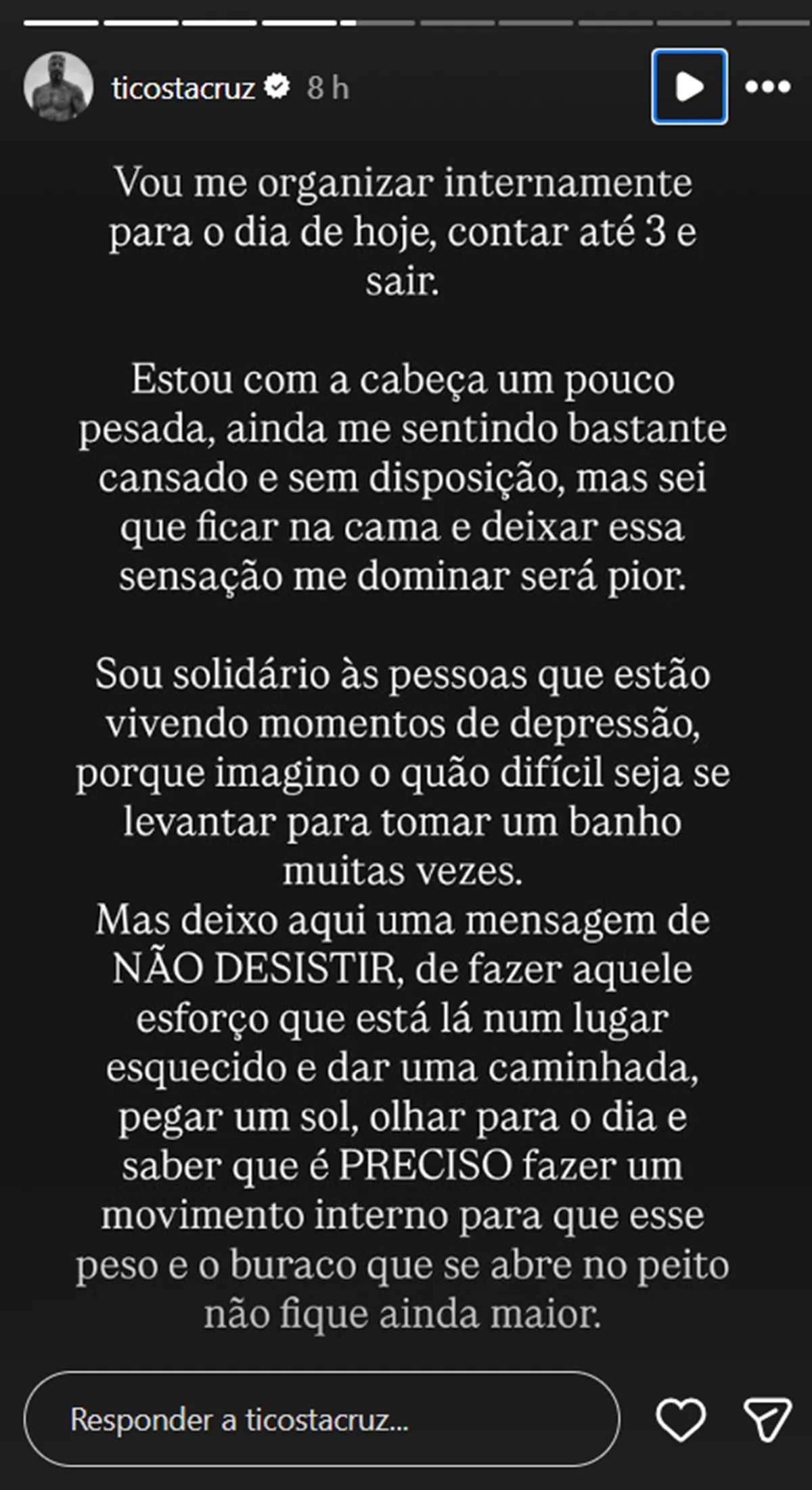 Tico Santa Cruz desabafa sobre luta contra a ansiedade e manda recado - imagem 3 Tico Santa Cruz desabafa sobre luta contra a ansiedade e manda recado - imagem 3