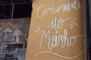 Entrada da Favela do Moinho, no centro da cidade