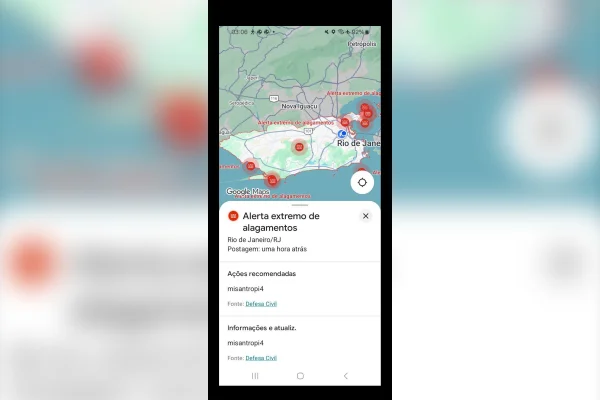 Google Maps exibe alerta de alagamento extremo após suposto ataque hacker - destaque galeria Google Maps exibe alerta de alagamento extremo após suposto ataque hacker - destaque galeria