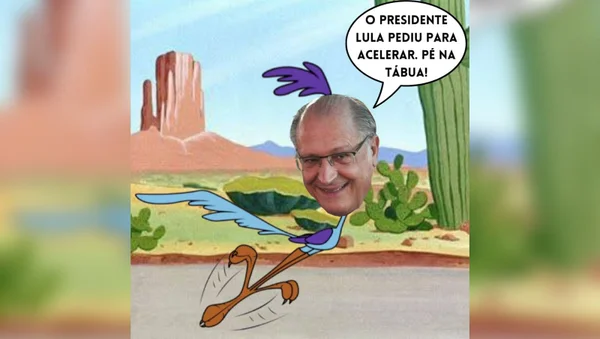 Meme publicado nas redes sociais do vice-presidente Geraldo Alckmin