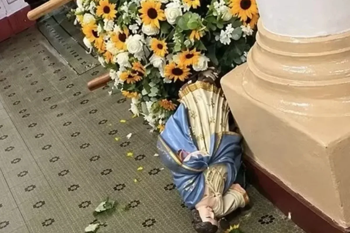 Imagem de santa chutada em igreja de MG é patrimônio cultural do século 18