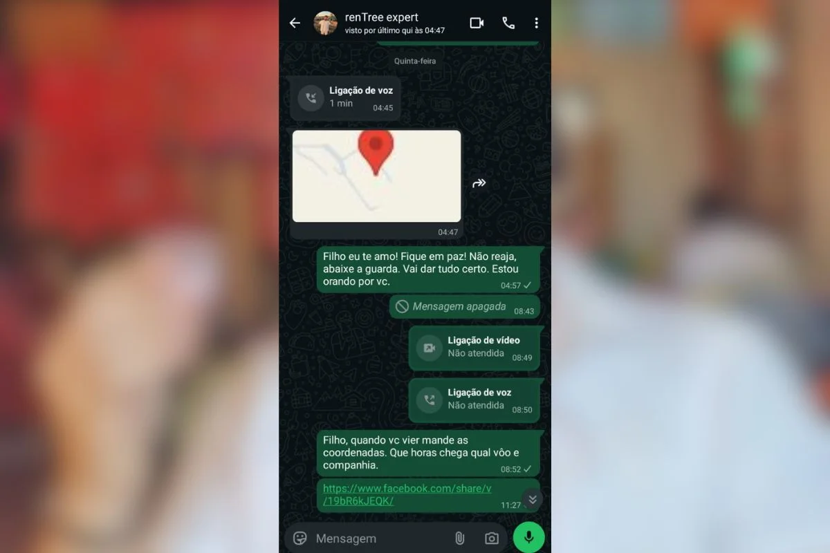 Últimas mensagens da mãe a Lucas nunca foram recebidas Últimas mensagens da mãe a Lucas nunca foram recebidas
