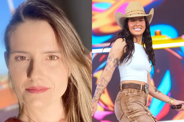 Montagem colorida de Ana Castela e a prima, Paula Castela - Metrópoles