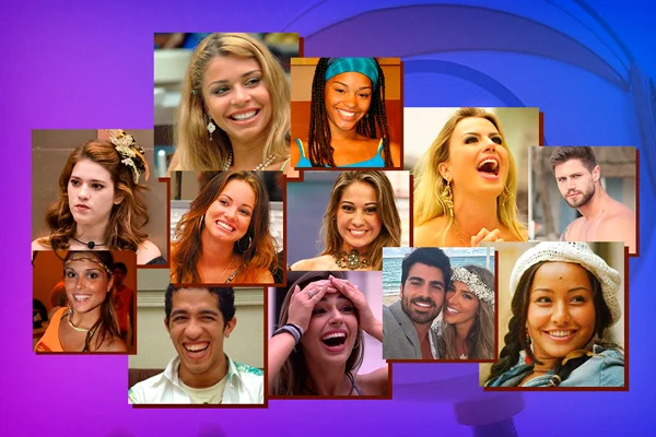Mosaico de participantes do BBB