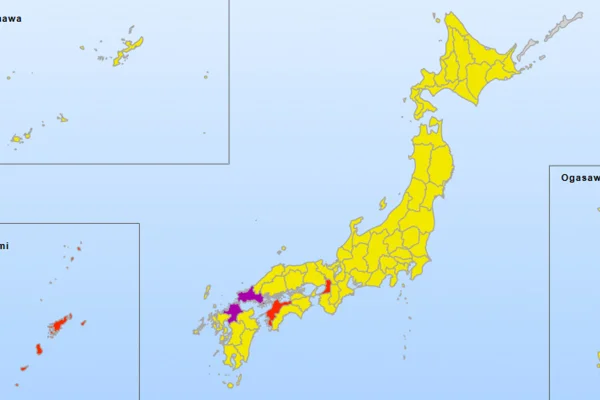 Alerta de tufão no Japão